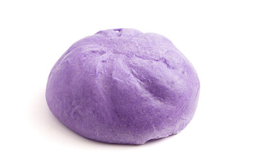 Fototapeta premium Vivid Steamed Purple Ube Sweet Potato Dumplings
