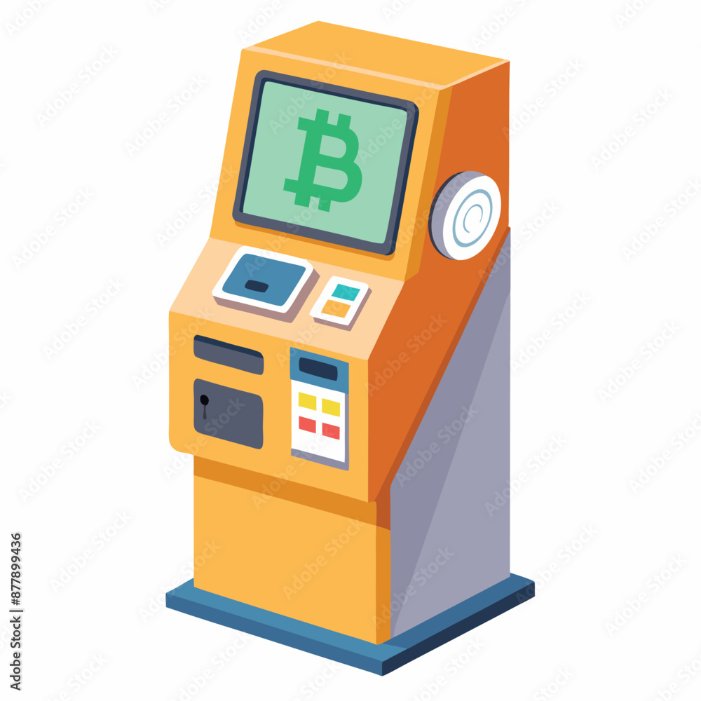 Poster atm machine in a white setting