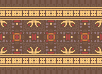Digital motif textile ikat design retro baroque ethnic Mughal Background Texture stock photo · Brown leaves and flower on white ethnic ikat texture design.
