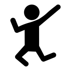 ジャンプする人のピクトグラム