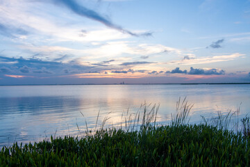 Beautiful July sunset on Mobile Bay