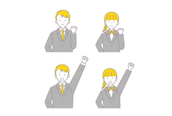 やる気がある男女の学生