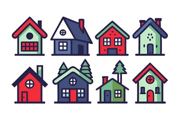 set of houses