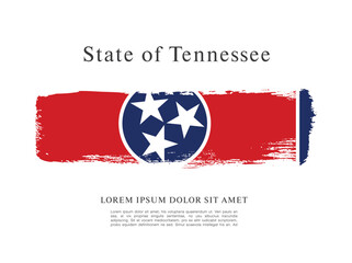Obraz premium Flag of the state of Tennessee. The United States of America