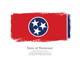 Obraz premium Flag of the state of Tennessee. The United States of America