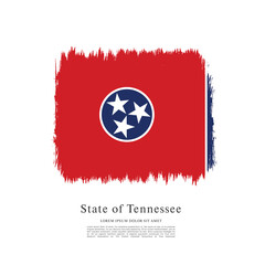 Flag of the state of Tennessee. The United States of America