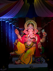 photograph of Lord ganapati Idol, Happy Ganesh Chaturthi.