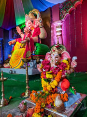 photograph of Lord ganapati Idol, Happy Ganesh Chaturthi.