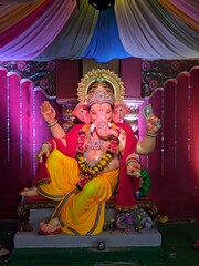 photograph of Lord ganapati Idol, Happy Ganesh Chaturthi.