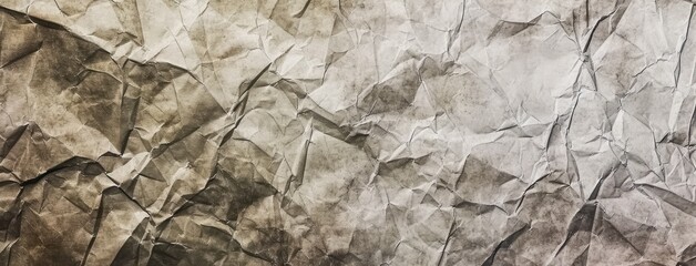 Fototapeta premium Textured Crumpled Paper Panoramic Abstract Background