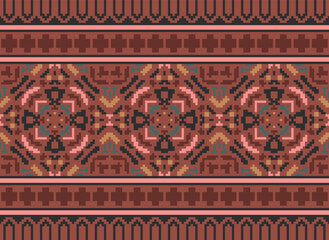 Aztec tribal geometric ethnic seamless pattern. Vintage Native American ethnic vector background. Traditional ornament; Hawaiian Tribal. American, Mexican style.