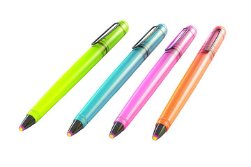 Colorful highlighter tilt PNG with transparent background for creative design projects, digital artwork, and educational materials