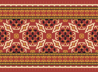 Aztec tribal geometric ethnic seamless pattern. Vintage Native American ethnic vector background. Traditional ornament; Hawaiian Tribal. American, Mexican style.