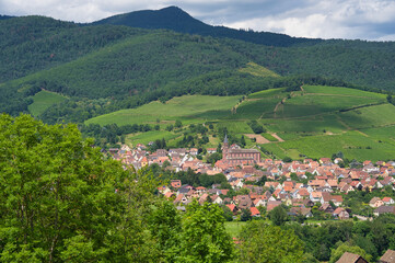 Vogesen bei Soultzbach les Bains, Blick auf Wihr au Val