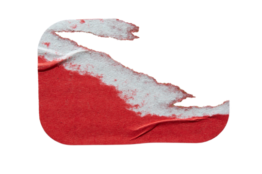 Peeled red paper label sticker - Powered by Adobe