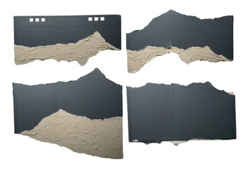 Black and gray paper torn from a desktop calendar stand