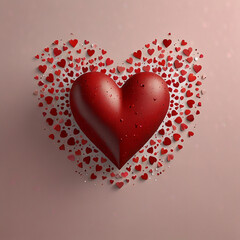 Valentine's Day background design with gift boxes.Generated Ai