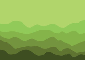 landscape nature with mountains illustration.