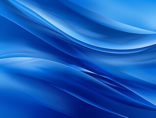 Fototapeta premium Abstract gradient blue smooth lines, futuristic wavy illustration