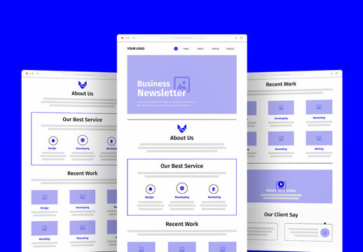 Wireframe Email Newsletter
