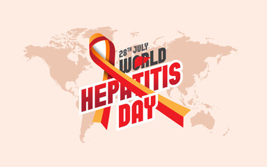 World Hepatitis Day, 28 July Hepatitis Day Awareness Concept Background Banner Design Template