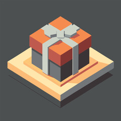 Obraz premium low poly, isometric, and gift