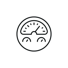 Meter gauge icon. Simple meter gauge icon for social media, app and web design. Vector illustration.