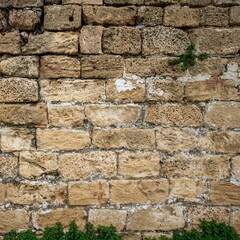 Aged Masonry: Time-Worn Stone Wall with Historical Charm. The Varied Textures and Earthy Tones of Antique Brickwork