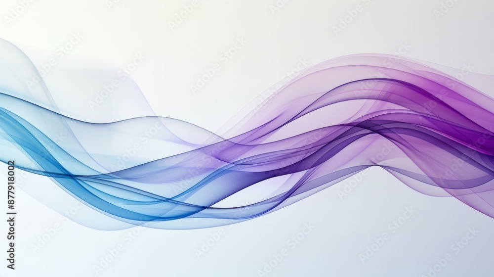 Aufkleber vibrant ribbon wave background for business presentations generative ai