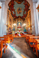Church of Lady of Monte in Funchal, Portugal. Igreja de nossa senhora do monte church