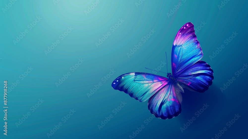 Poster vibrant butterfly background for presentation and design generative ai