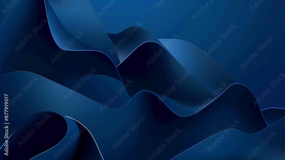Poster geometric blue background for design and presentation generative ai
