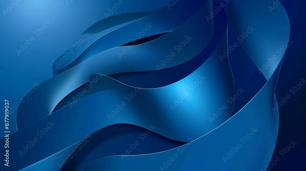 Poster geometric blue background for design and presentation generative ai