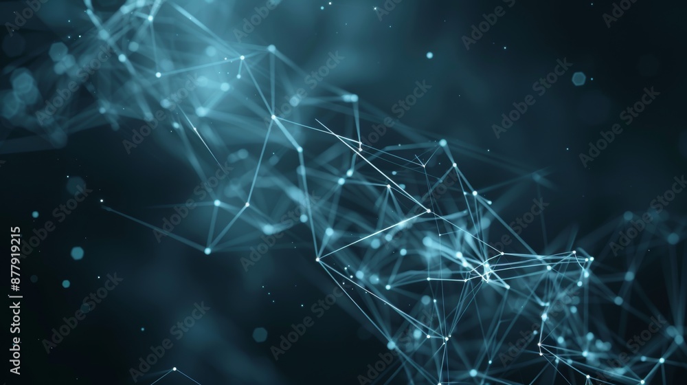 Aufkleber digital network connections on dark background generative ai