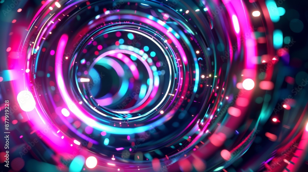 Poster vibrant futuristic digital background for business and ai technologies generative ai