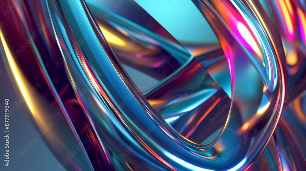 Poster futuristic metallic background for tech and sci-fi concepts generative ai