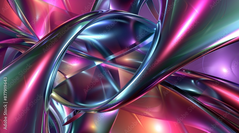Poster futuristic metallic background for tech and sci-fi concepts generative ai