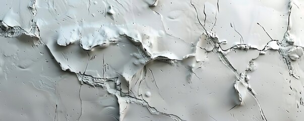 Abstract White Cracked Texture 3D Illustration