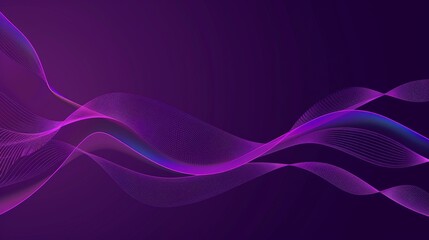 Vibrant Purple Wave Background for Creative Projects Generative AI
