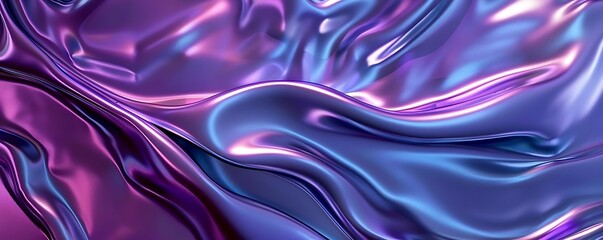 Abstract 3D Purple and Blue Iridescent Background