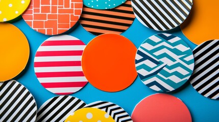 Fototapeta premium Creative sticker designs for event branding, bold and eye-catching graphics, versatile print applications, high-resolution detail