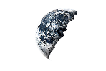 High-resolution PNG image of a full moon with transparent background for digital art and design projects