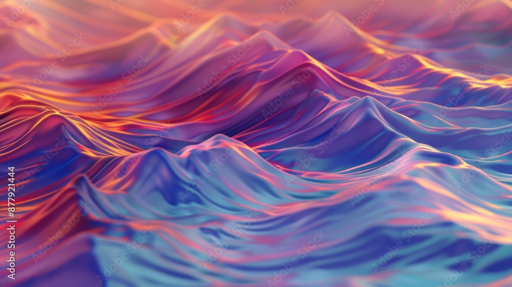 Poster vibrant ocean waves for tech backgrounds generative ai