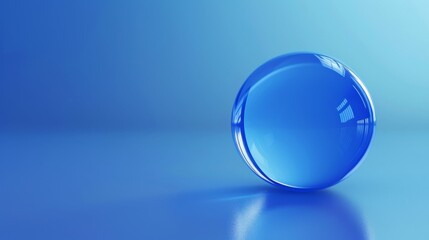 Calming Blue Sphere Background for Business Presentations Generative AI