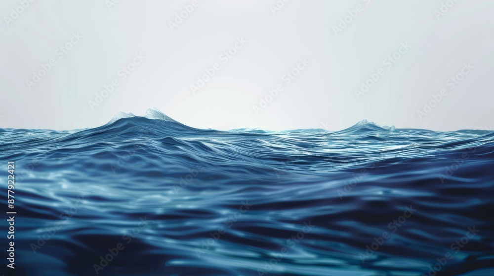 Aufkleber soothing ocean wave background for presentation or website generative ai