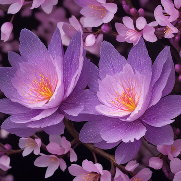 purple cherry blossem