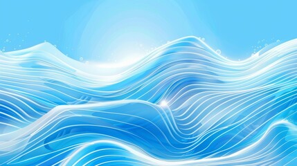 Calming Ocean Waves for Poster or Banner Design Generative AI
