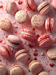 Superbe photo de macarons de couleurs