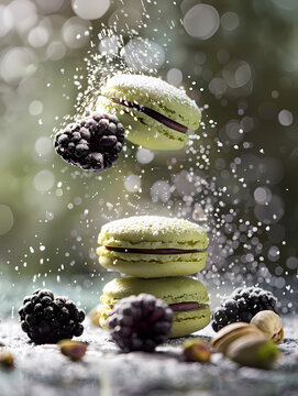 Superbe photo de macarons de couleurs