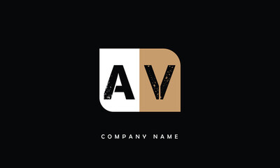 AV, VA, A, V Abstract Letters Logo Monogram